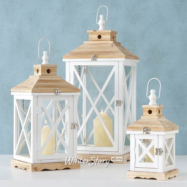 Деревянный подсвечник-фонарь Квентин 69 см Boltze