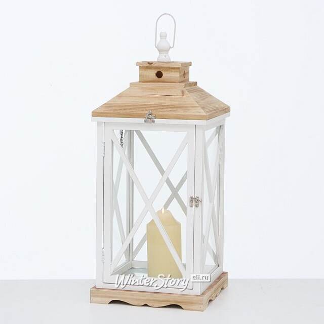 Деревянный подсвечник-фонарь Квентин 69 см Boltze