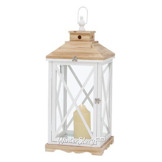 Деревянный подсвечник-фонарь Квентин 69 см Boltze