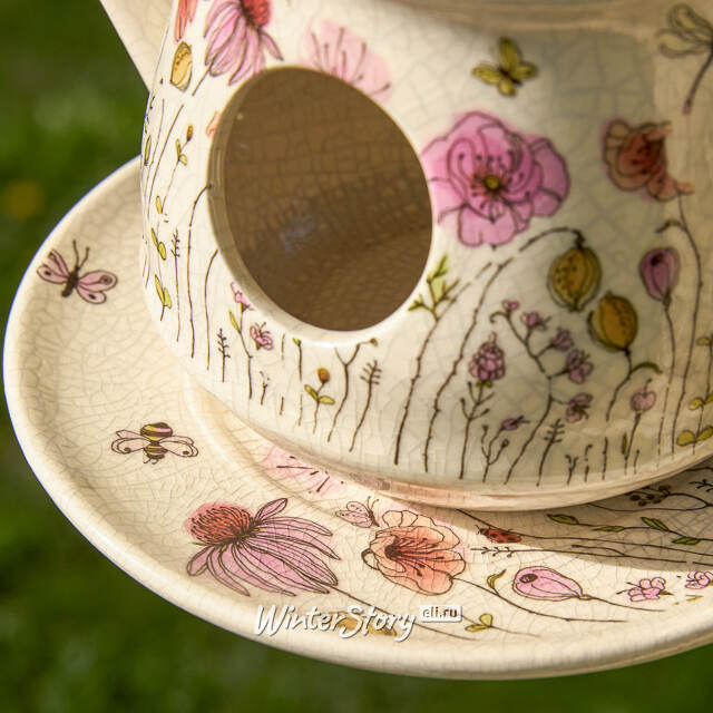 Декоративный домик для птиц Konstanca: La Flower 18 см, керамика Boltze