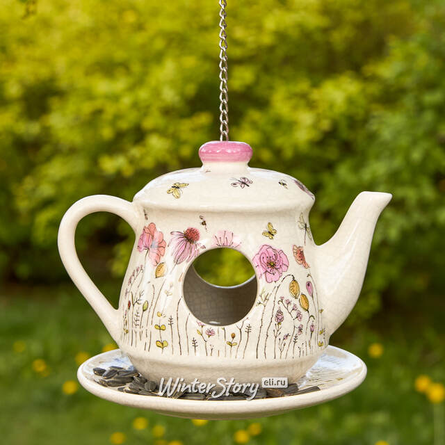 Декоративный домик для птиц Konstanca: La Flower 18 см, керамика Boltze