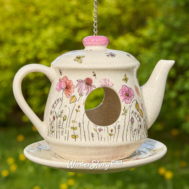 Декоративный домик для птиц Konstanca: La Flower 18 см, керамика Boltze