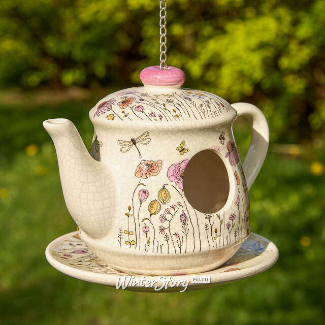 Декоративный домик для птиц Konstanca: La Flower 18 см, керамика Boltze