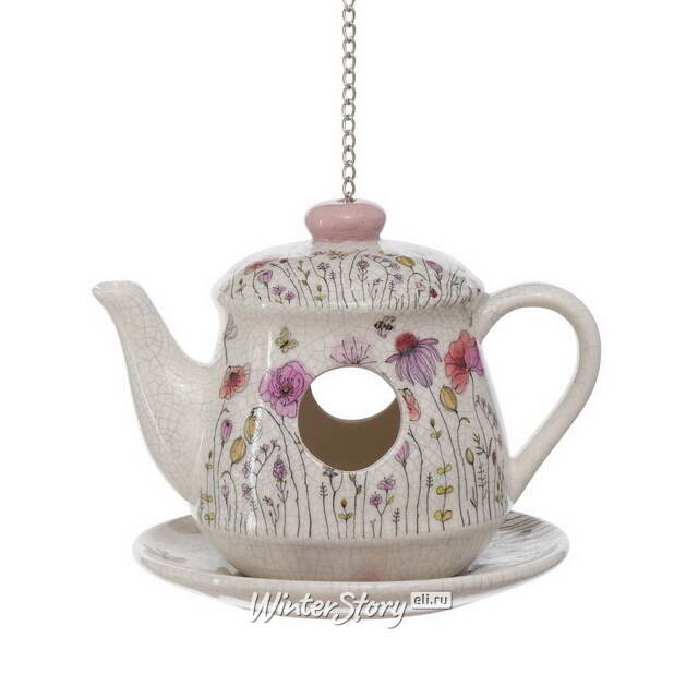 Декоративный домик для птиц Konstanca: La Flower 18 см, керамика Boltze