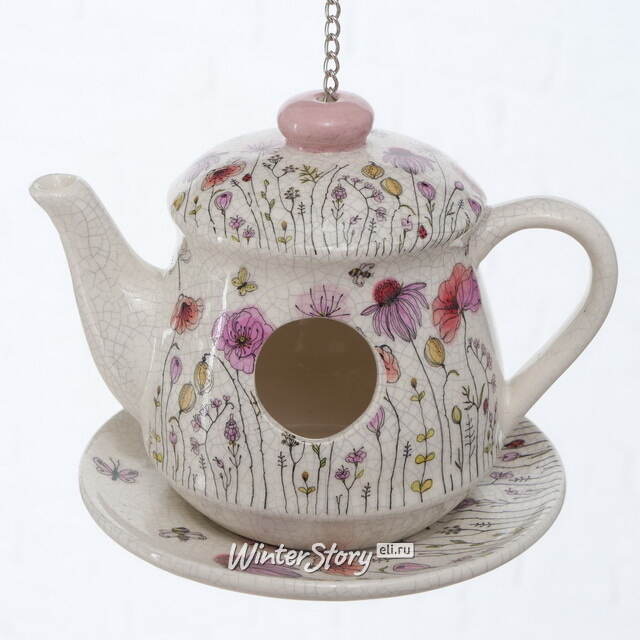 Декоративный домик для птиц Konstanca: La Flower 18 см, керамика Boltze