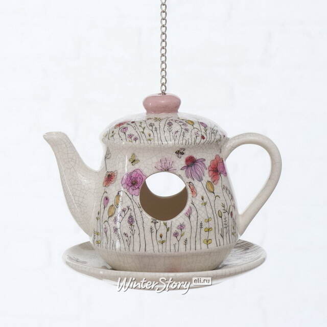 Декоративный домик для птиц Konstanca: La Flower 18 см, керамика Boltze