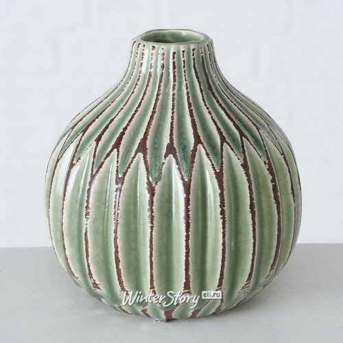 Керамическая ваза Линарес 12 см травяная Boltze