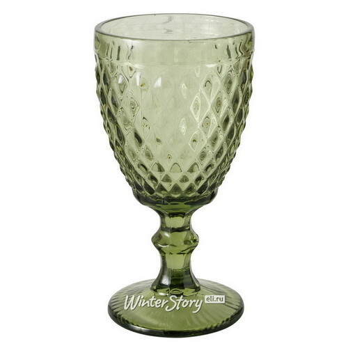 Бокал для вина Шатель 17 см зеленый, стекло Boltze