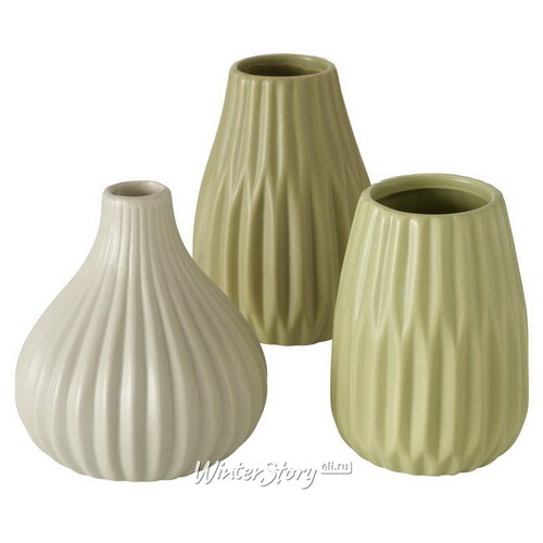 Набор керамических ваз Wilma Olivia 14 см, 3 шт Boltze