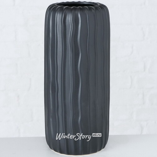Керамическая ваза Фрегана 26 см черная Boltze
