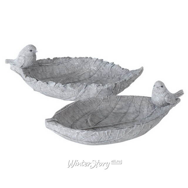 Декоративная кормушка для птиц Джервейс 25*12 см серая Boltze