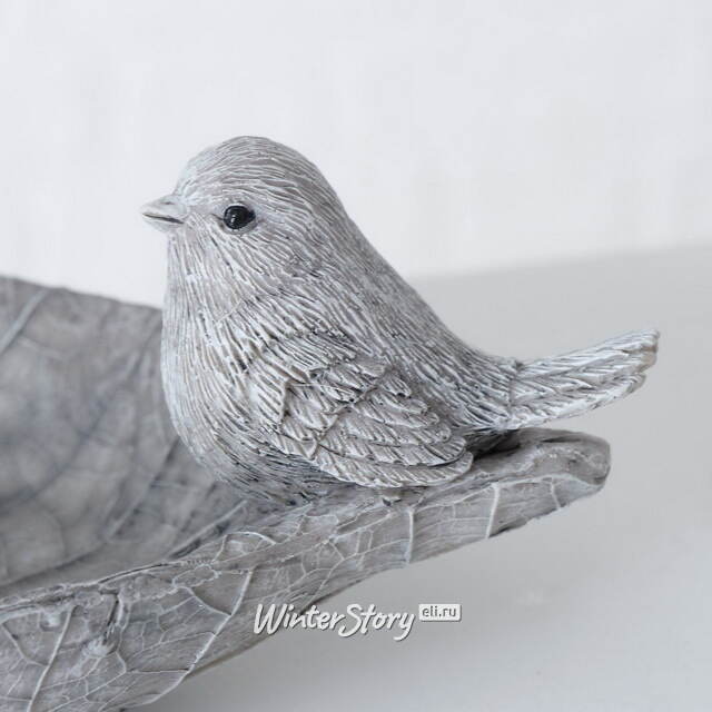 Декоративная кормушка для птиц Джервейс 25*12 см серая Boltze