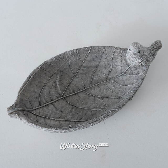 Декоративная кормушка для птиц Джервейс 25*12 см серая Boltze