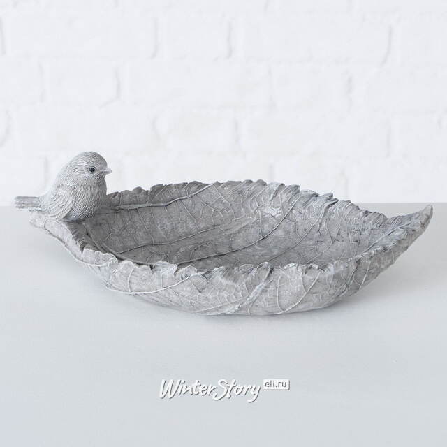 Декоративная кормушка для птиц Хайленд 25*12 см серая Boltze