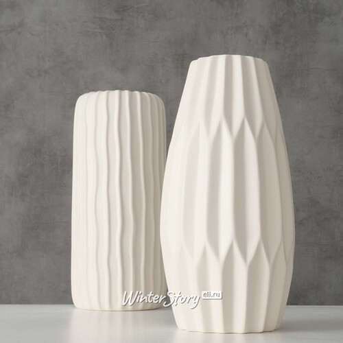 Керамическая ваза Френе 26 см белая Boltze