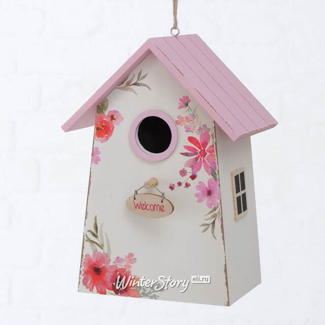 Садовое украшение Скворечник Рочестер 21*15 см белый Boltze