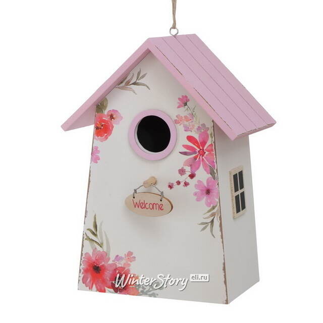 Садовое украшение Скворечник Рочестер 21*15 см белый Boltze