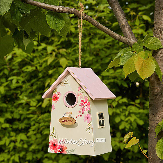 Садовое украшение Скворечник Рочестер 21*15 см белый Boltze