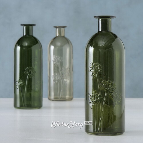 Набор стеклянных ваз Landette Botaniko 21 см, 3 шт Boltze