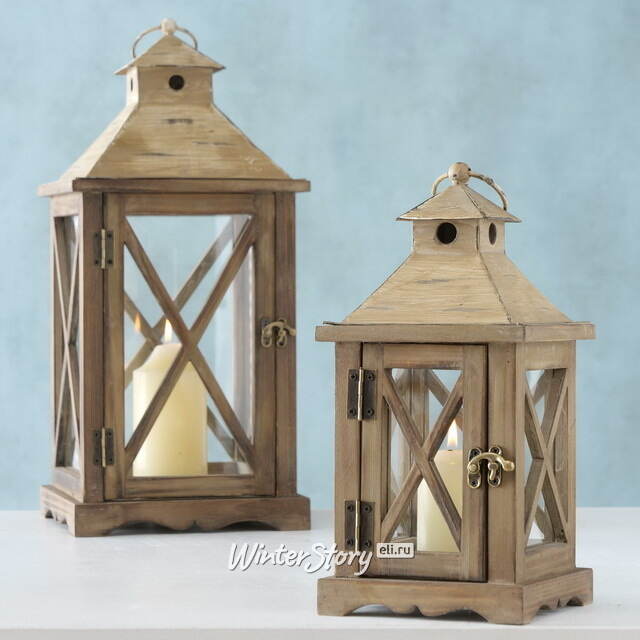 Набор декоративных подсвечников-фонарей Энрико 32-48 см, 2 шт Boltze