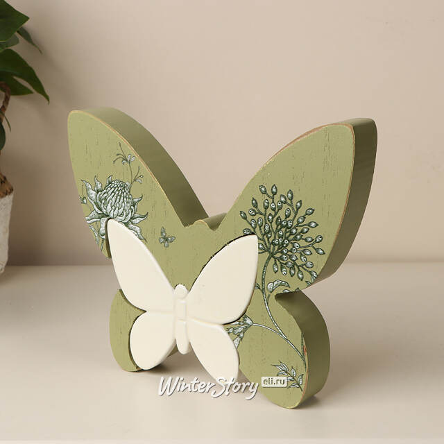 Декоративная фигурка Бабочка Аделия 18 см зеленая Boltze (Больтце)