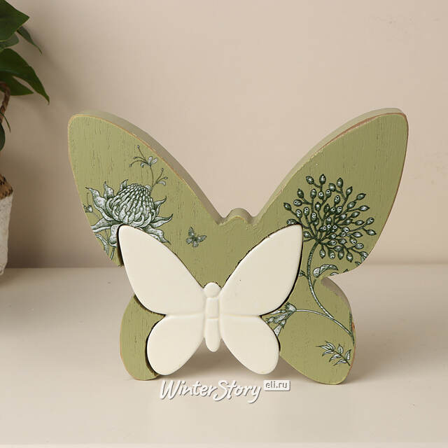 Декоративная фигурка Бабочка Аделия 18 см зеленая Boltze (Больтце)