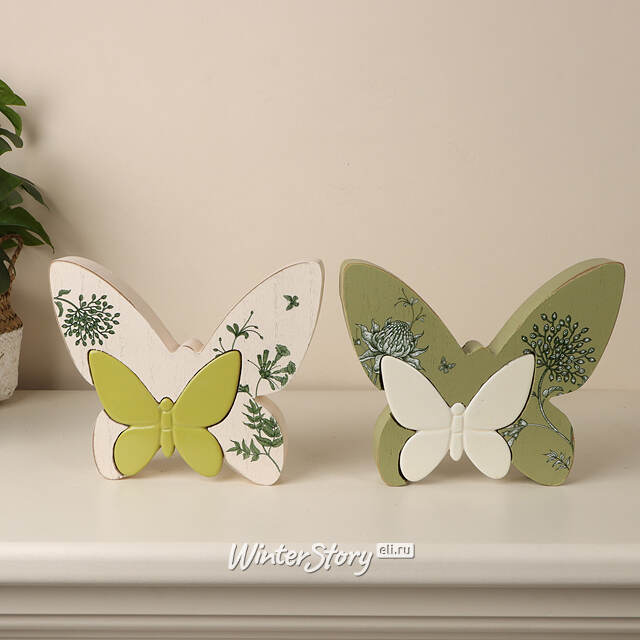 Декоративная фигурка Бабочка Аделия 18 см зеленая Boltze (Больтце)