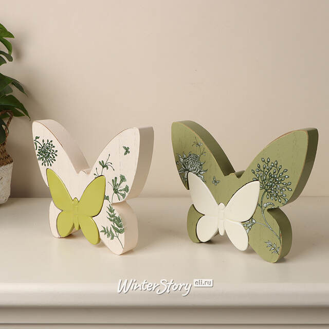 Декоративная фигурка Бабочка Аделия 18 см зеленая Boltze (Больтце)