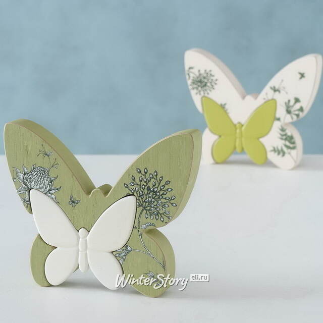 Декоративная фигурка Бабочка Аделия 18 см зеленая Boltze (Больтце)