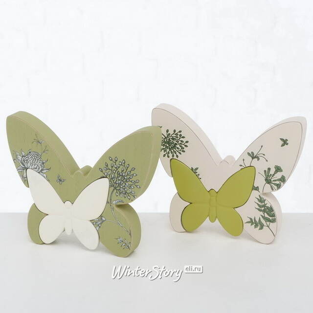 Декоративная фигурка Бабочка Аделия 18 см зеленая Boltze (Больтце)