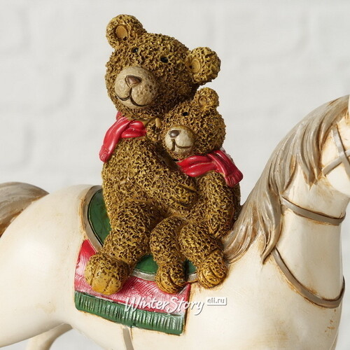 Декоративная фигурка Лошадка-качалка Дэнсер с медвежатами 21 см Boltze