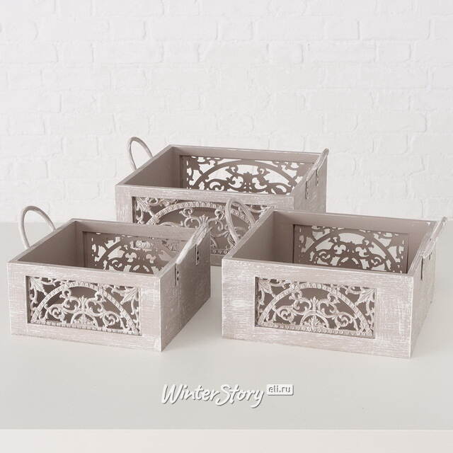 Набор коробок для хранения Мильтеро 24-32 см, 3 шт, уцененный Boltze