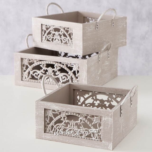 Набор коробок для хранения Мильтеро 24-32 см, 3 шт, уцененный Boltze