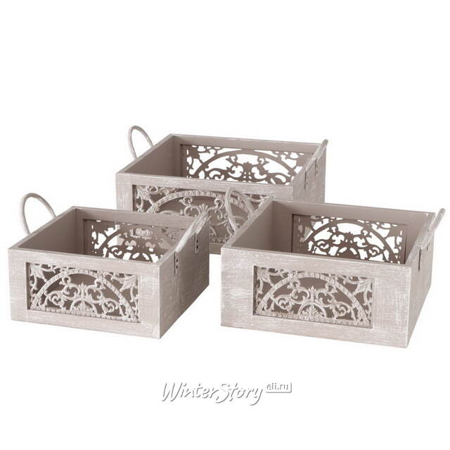 Набор коробок для хранения Мильтеро 24-32 см, 3 шт, уцененный Boltze