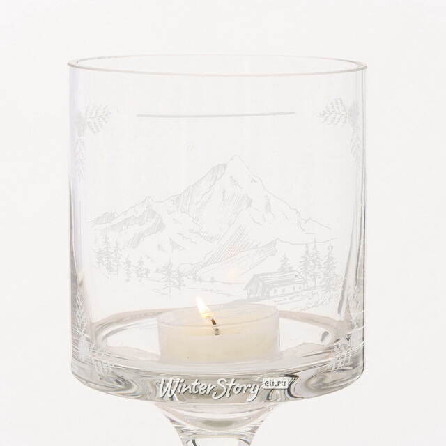 Набор стеклянных подсвечников - бокалов Анданте 30-40 см, 3 шт Boltze