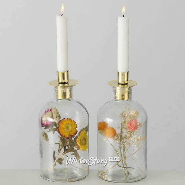 Декоративный подсвечник-бутылка Montebello di Fondo 23 см Boltze