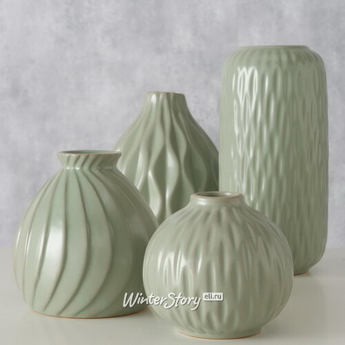 Набор фарфоровых ваз Masconni Verde 10-19 см, 4 шт Boltze
