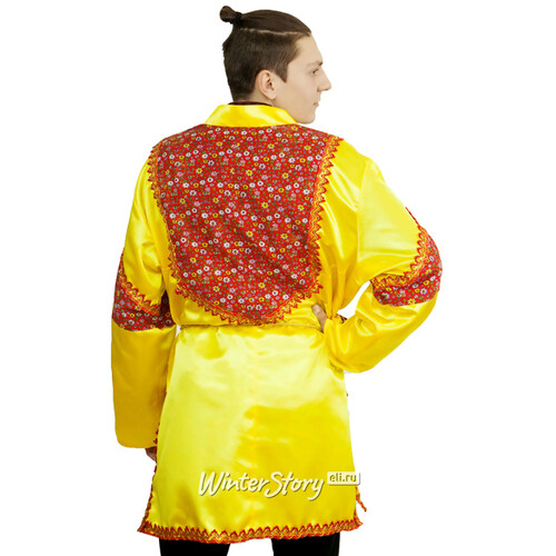 Карнавальная рубаха для взрослых Русский Богатырь, жёлтая, 54-56 размер Батик