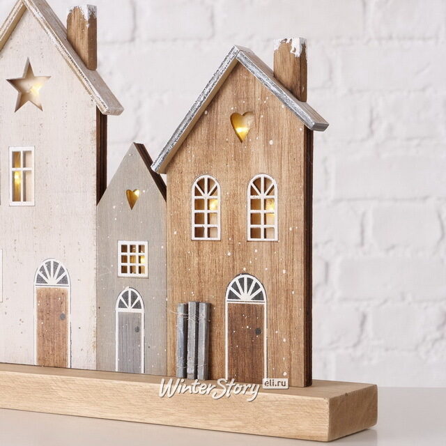 Интерьерная декорация Домики Кюлемборга 28*23 см, с подсветкой Boltze