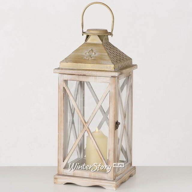 Набор деревянных подсвечников-фонарей Stafford 35-50 см, 2 шт Boltze