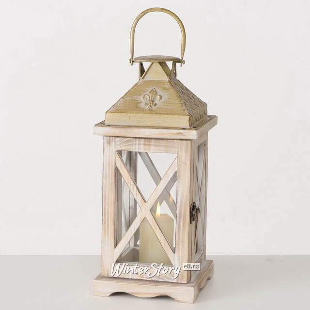 Набор деревянных подсвечников-фонарей Stafford 35-50 см, 2 шт Boltze