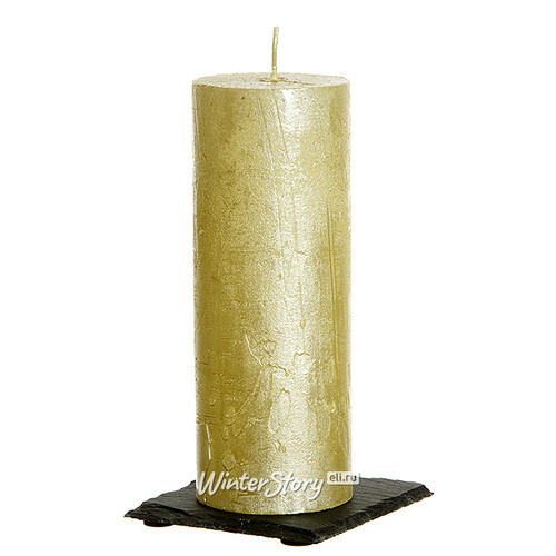 Декоративная свеча Металлик Гранд 180*68 мм кремовая Kaemingk