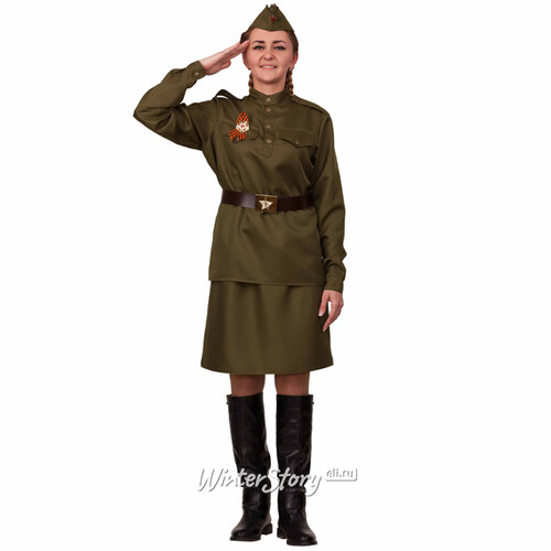 Взрослая военная форма Солдатка, 48 размер Батик