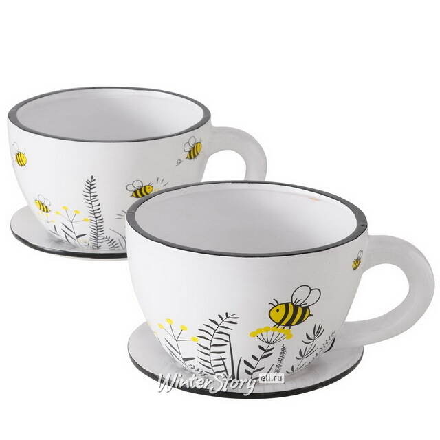 Керамическое кашпо Чашка Санбори 22*17 см Boltze (Больтце)