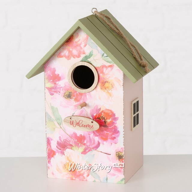 Садовое украшение Скворечник Mondoro 22*15 см зеленый Boltze