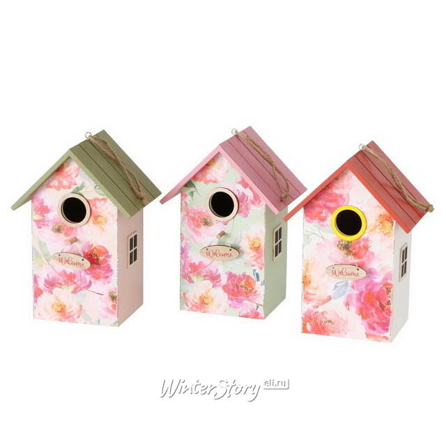 Садовое украшение Скворечник Mondoro 22*15 см зеленый Boltze