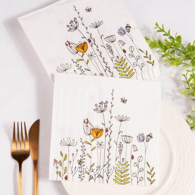 Бумажные салфетки Muermos Florale 17*17 см, 20 шт Boltze (Больтце)