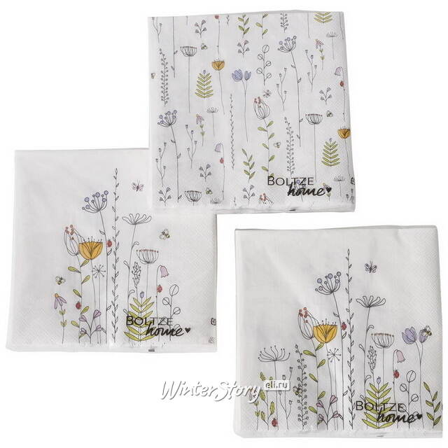 Бумажные салфетки Muermos Florale 17*17 см, 20 шт Boltze (Больтце)