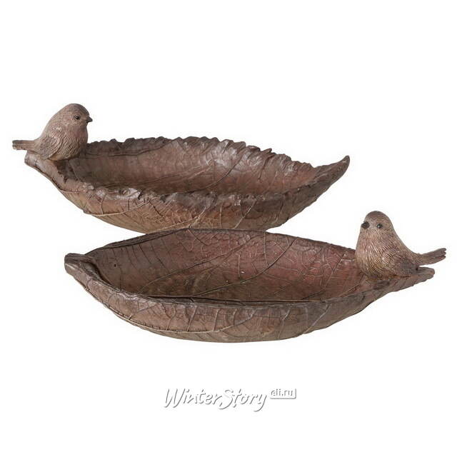 Декоративная кормушка для птиц Хайленд 25*12 см коричневая Boltze