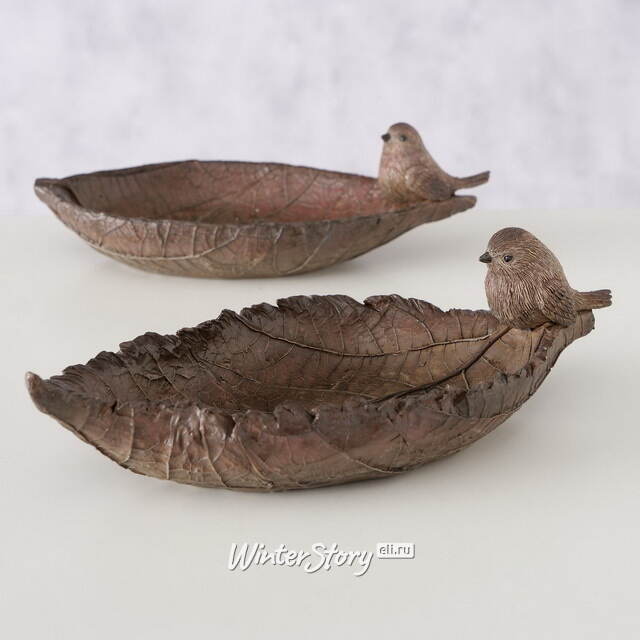 Декоративная кормушка для птиц Хайленд 25*12 см коричневая Boltze